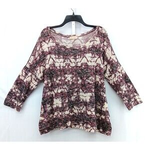 Front of Closet Sweater Womens 2X Abstract Print Pullover Lightweight Top